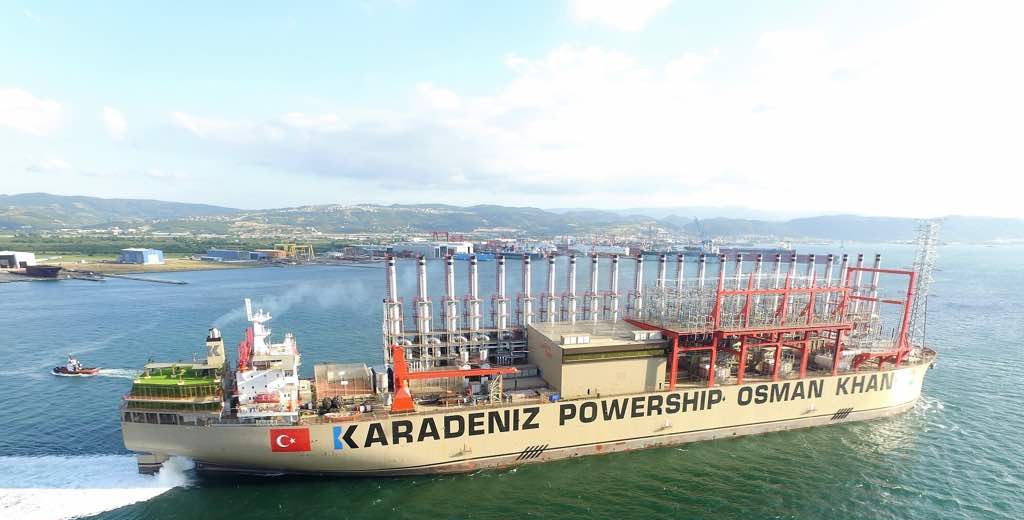 Karadeniz powership Osman Khan arrives in Ghana