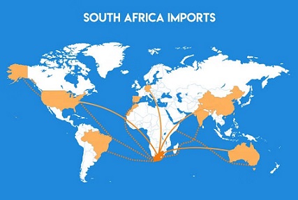 Top ten imported products in South Africa in 2018