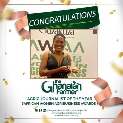 Enyonam Manye wins ‘Agri Journalist Of The Year' award