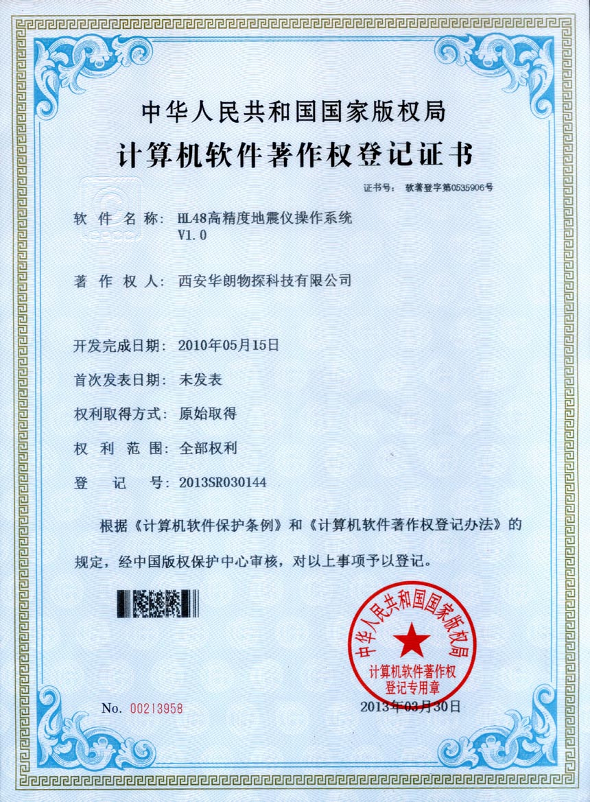certificates - XI'AN HWALAND AND GEO-TECH CO.,LTD.