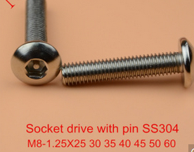 Socket Head with Pin Safety Screw Socket Cap Bolt with Pin