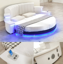  Cy006 Hot Selling Bedroom Furniture with LED Lighting Music Player