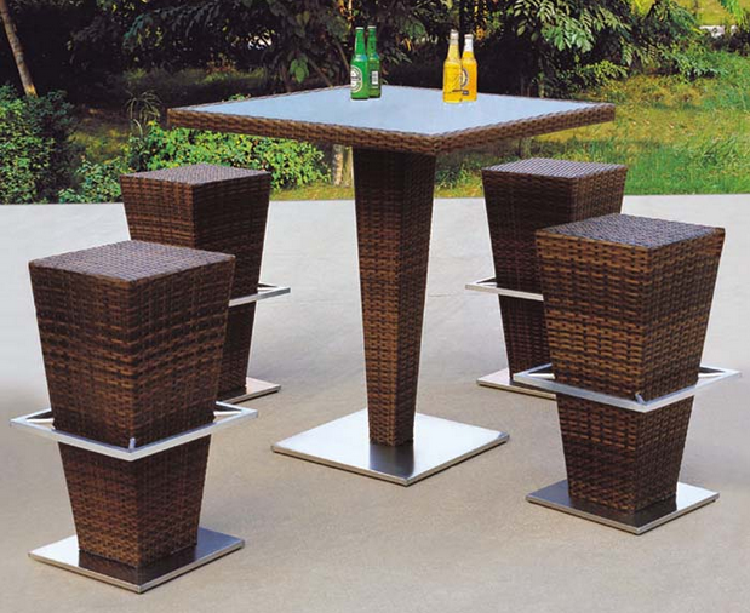 Modern Design Rattan Bar Table and Stool for Outdoor Furniture buying leads