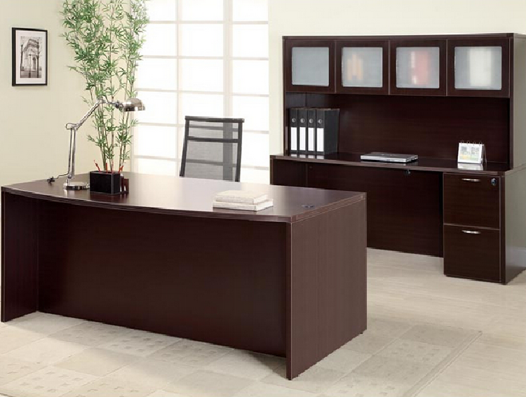 Modern High Quality MFC Board Office Furniture Bow Front Desk Executive Table Executive Desk