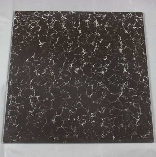 Cheap Price Black and White Pulati Polished Porcelain Floor Tile 60X60