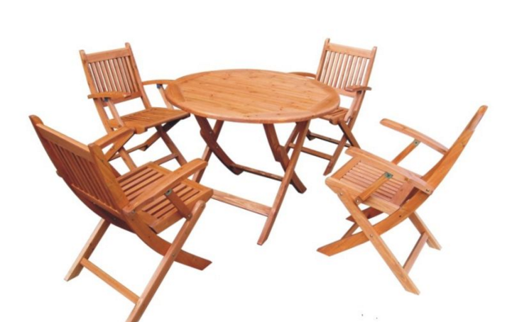 Outdoor Chinese Cedar Wood Brown Foldbale Table