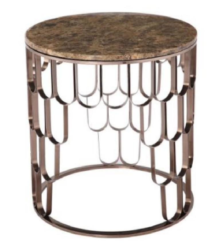 Stainless Steel Frame with Nature Marble Coffee Table