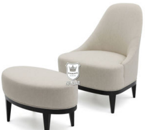 Stylish Hotel Sofa Chair with Oval Footstool- buying leads