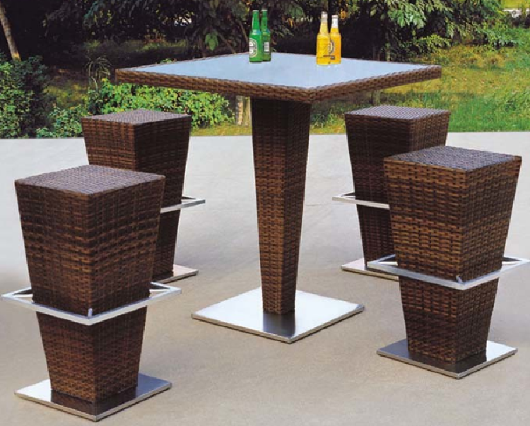 Modern Design Rattan Bar Table and Stool for Outdoor Furniture- buying leads