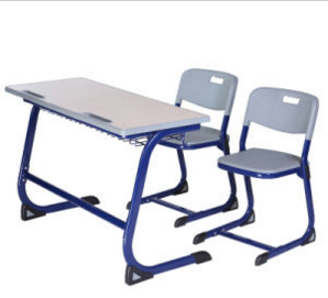 School Classroom Student Double Chair and Table