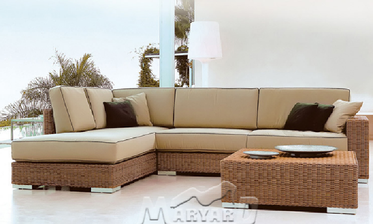 UV Resistance Rattan Outdoor Furniture 3PCS Selectional Sofa Set