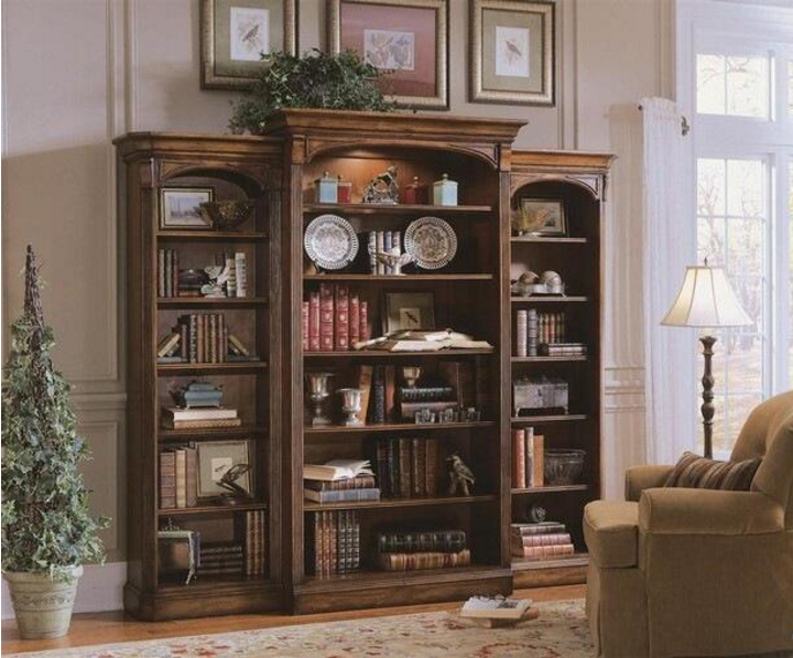 American Style Solid Mahogany Design Wooden Bookcase (GSP18-012)
