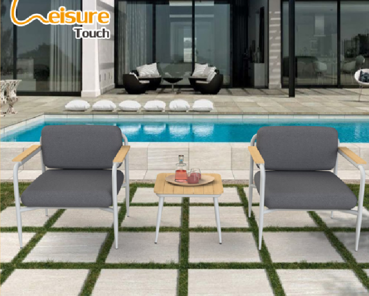 High Quality Aluminum Garden Hotel/Home/Cafe/Restaurant Dining Set Table and Chair Outdoor Patio Furniture