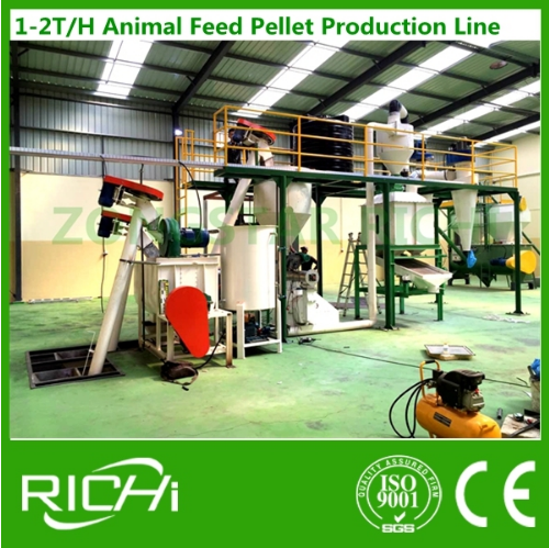 1-2t/H Factory Supplier Low Price Small Animal Feed Pellet Production Line