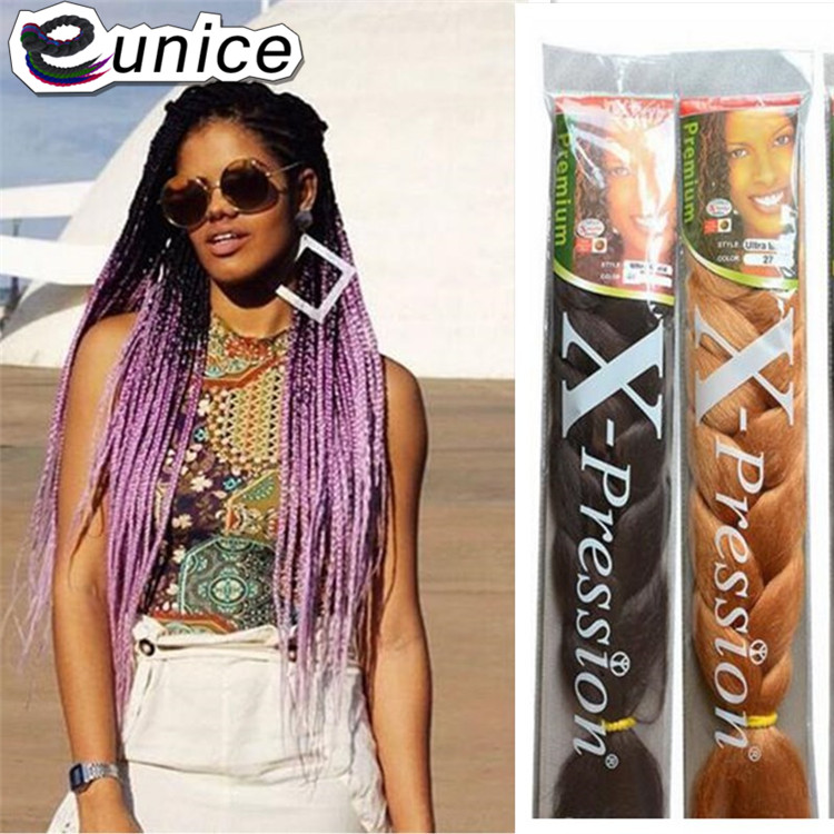 Box braids Crochet Braid Hair Extensions Synthetic Braiding Hair Jumbo Weave African 0mbre expression Attachment 24 41Inch- buying leads