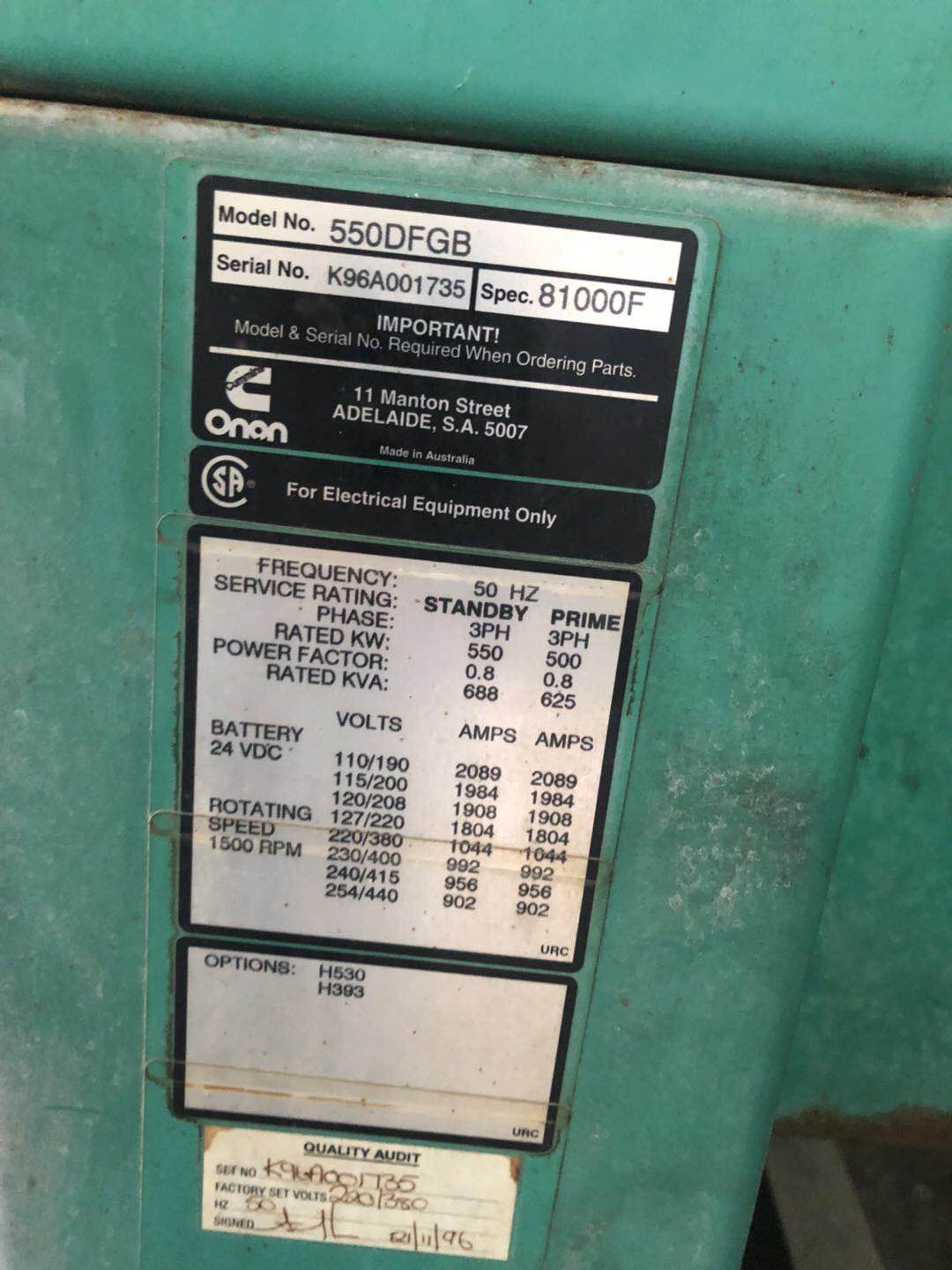 500kw/625kva used American cummins diesel generator set - buying leads