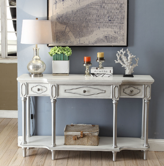 American console table with three drawers
