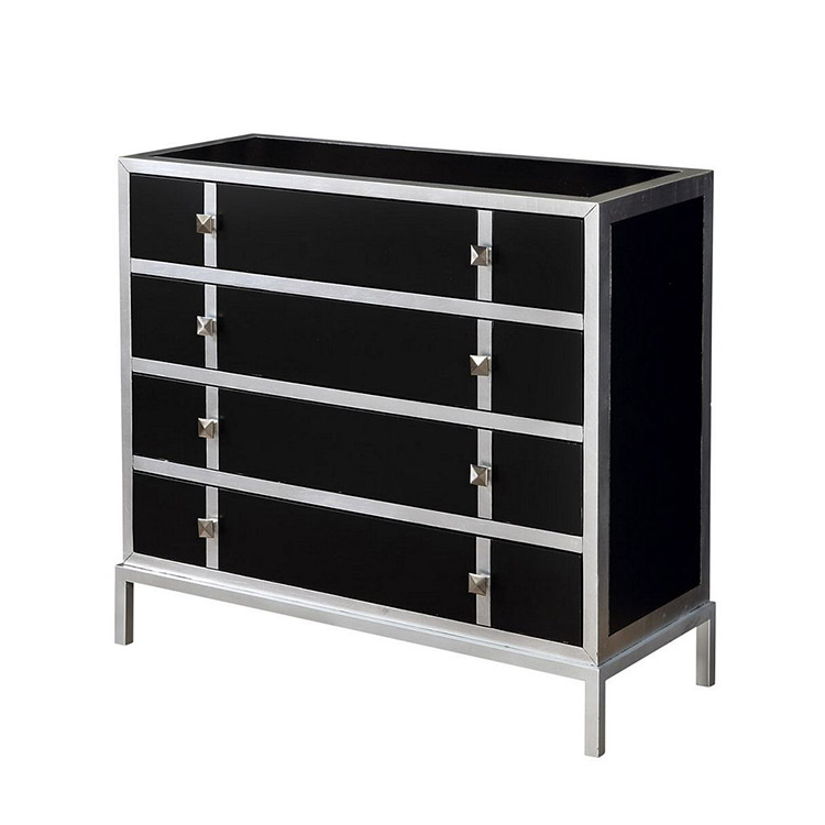  Classic black cabinet with four drawers