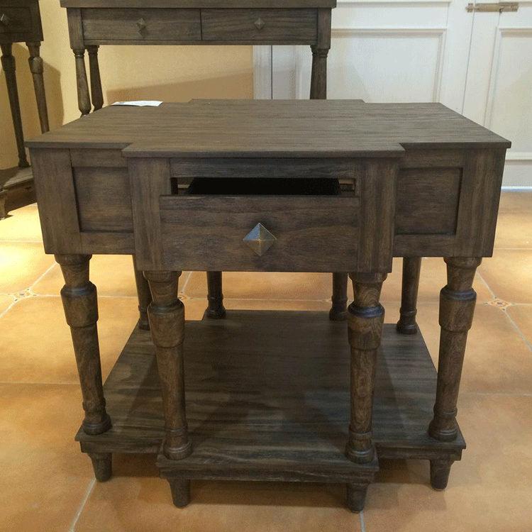 American classic solid wood side table