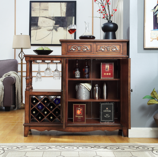 Double-sided wine cabinet with two doors and two drawers - buying leads