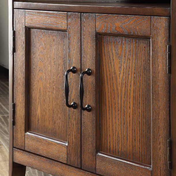 Dark coffee color corner cabinet - buying leads