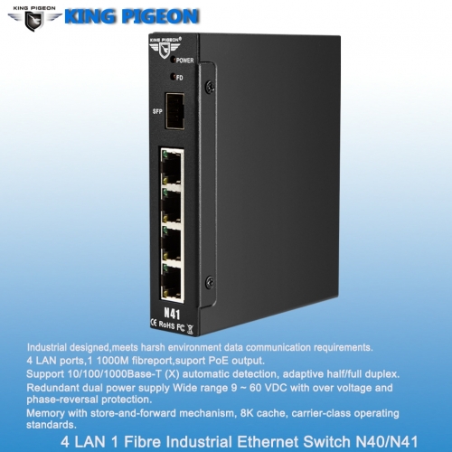 Safe And Reliable 4 LAN Port Industrial POE Ethernet Switch- buying leads