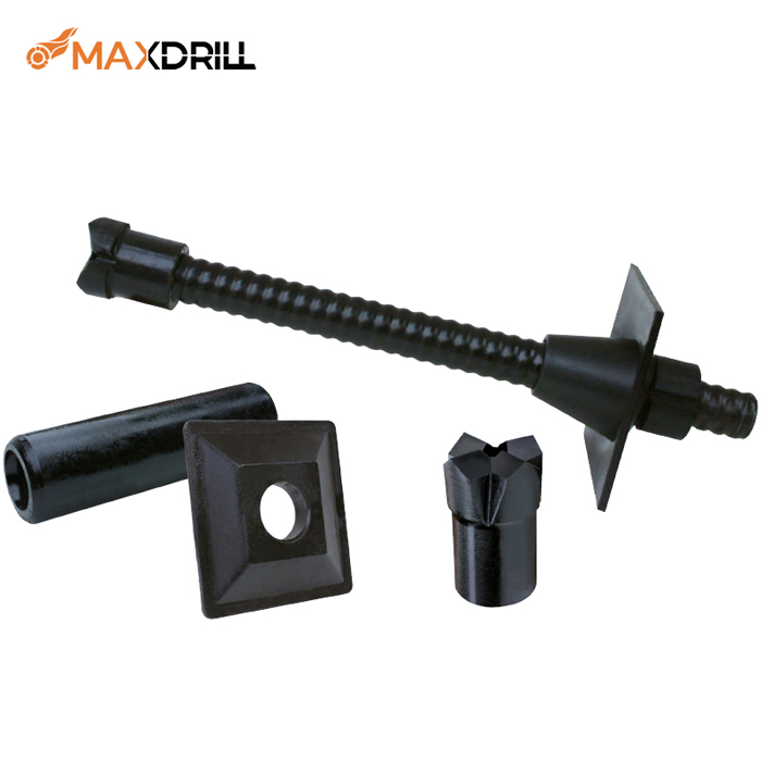 Maxdrill R32 self-drilling rock bolt anchor bar rock bolting