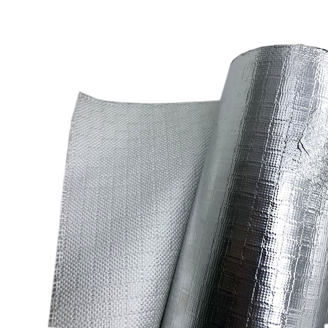 Square Weave Heat Reflective Aluminum Foil Fiberglass Fabric For Insulation Cover