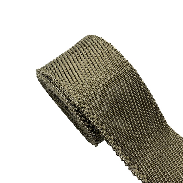 1.5mm Thickness Twill Woven High Temperature Basalt Fiber Tape for Exhaust Pipe Wrapping >=50 rolls